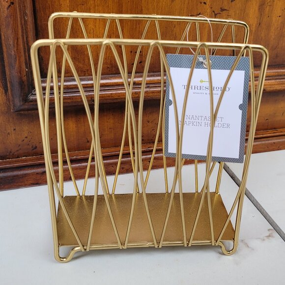 Threshold Gold Iron‎ Delavan Collection Metal Wire Napkin Holder - Picture 1 of 4